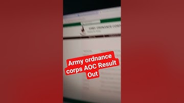 Army ordnance corps AOC result 2025 | #armylover