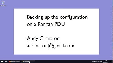 Backing up the configuration of a Raritan PDU