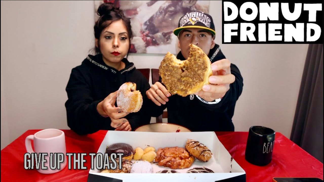 HUGE Donut Friend Vegan Doughnuts MUKBANG | Cheat Day - YouTube