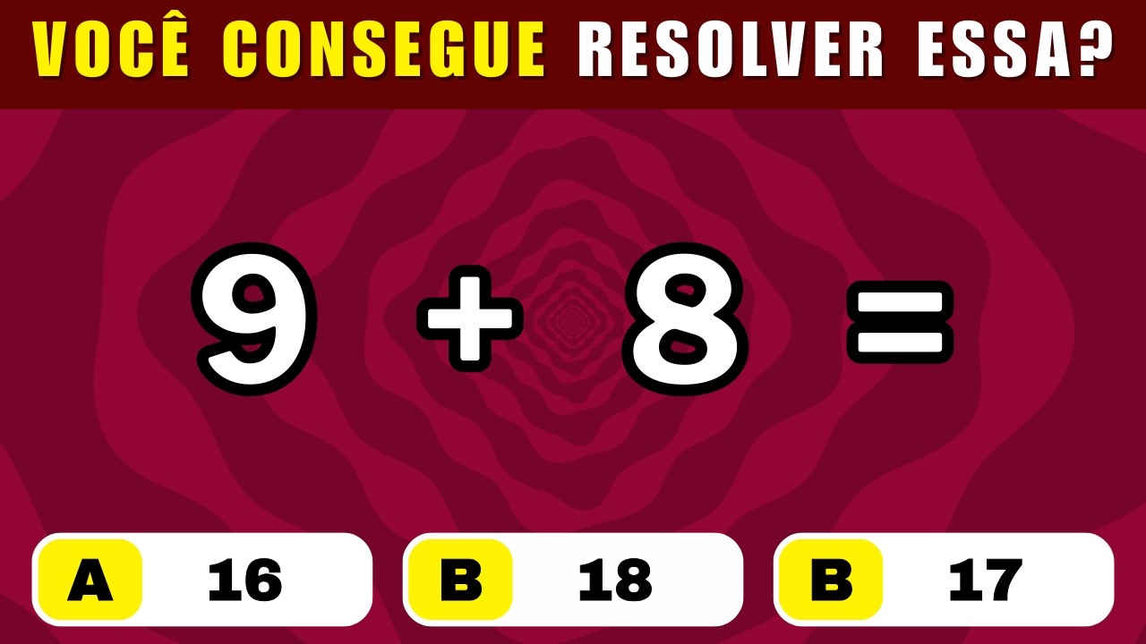 QUIZ da TABUADA de ADIÇÃO ➝ Você é rápido na conta? | Desafio Matemática | Conta Rápida