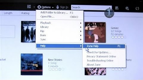 How To Access The Zune Software Help Function