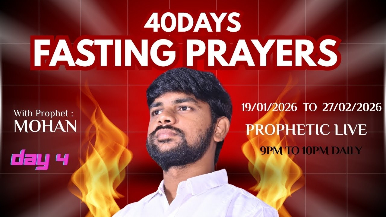 40 Days Fasting Prayer Live 🔥 | Prophetic Prayer | Day 4 - YouTube