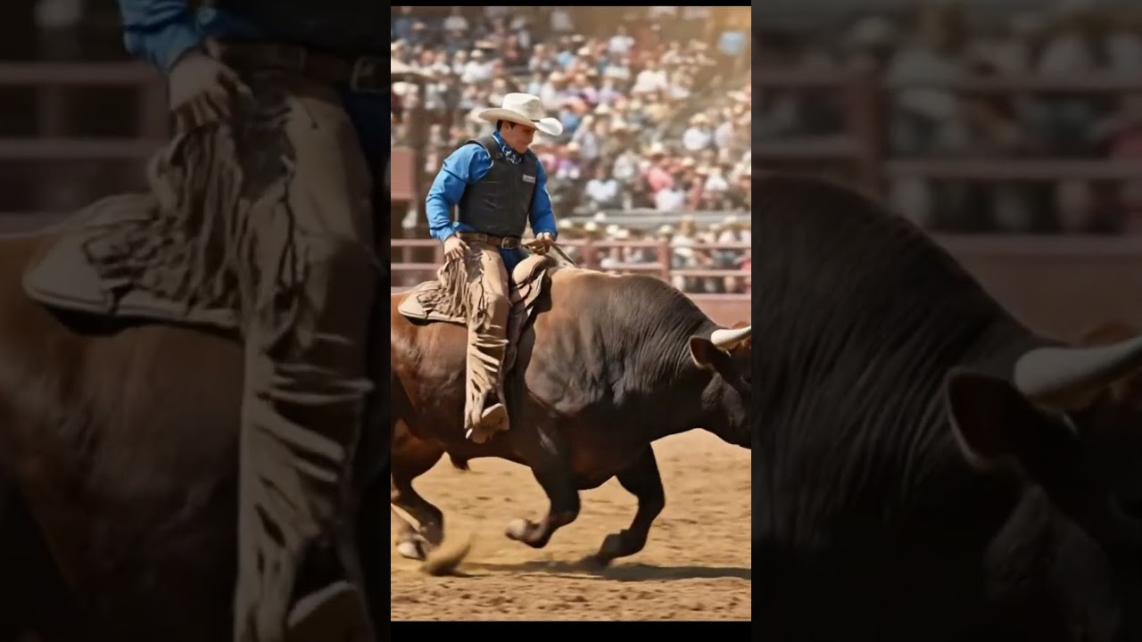 Cowboy vs Wild Bull – The Epic Rodeo Jump