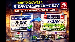 How to Change a 5-Day Calendar to 7-Day Without Changing the Finish Date in Primavera P6!
