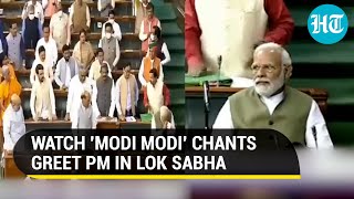 Pm Modi Gets A Warm Welcome In Lok Sabha Bjp Ministers, Members Chant Modi Modi Slogans