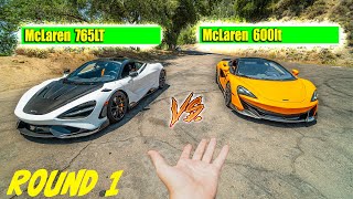McLaren 765LT v McLaren 600LT: REAL-WORLD DRIVING COMPARISON!