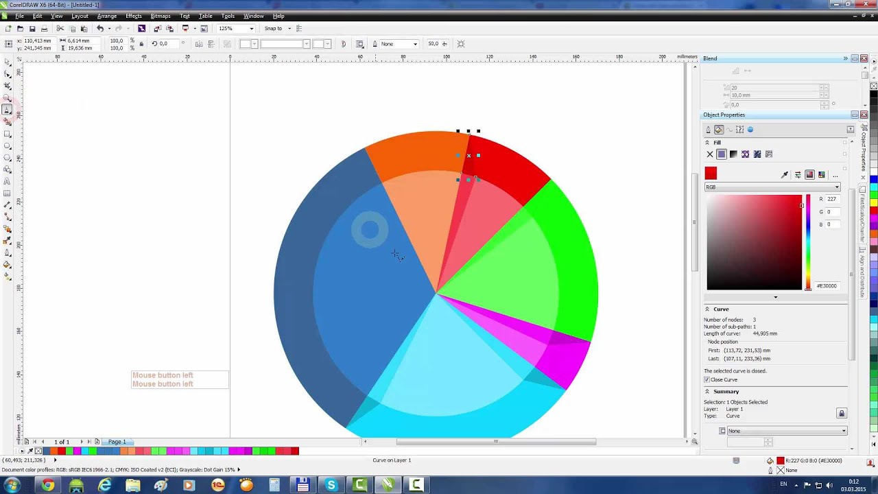 Coreldraw Tutorial Pie Chart Youtube