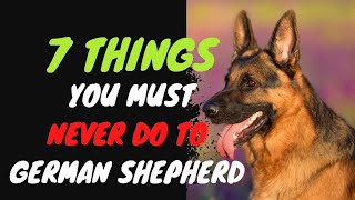 7 Things You Must Never Do To Your German Shepherd Wealth