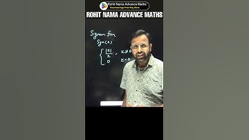 SIGNUM FUNCTION |  ROHIT NAMA ADVANCE MATHS | #rohitnama #dsssb #nvs