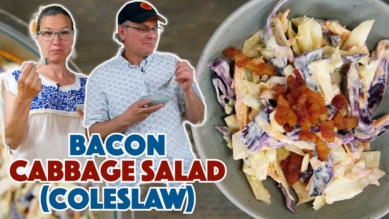 MMMM Bacon! Bacon Coleslaw Recipe - Bacon Cabbage Salad Recipe Glen And Friends Cooking