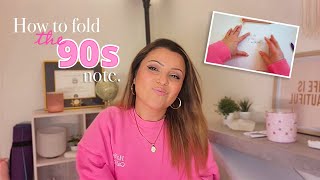 The 90s folded note (How To) | 90s nostalgia