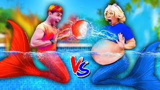 นางเงือก ร้อน VS เย็น ชาเลนจ์ hot vs cold mermaid | ชิคกี้พาย