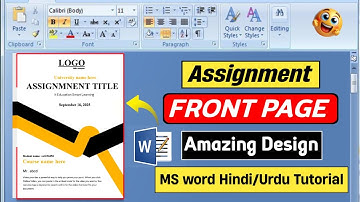 Easy & Beautiful Assignment Front Page Design in MS Word 💥 | Creative Cover Page Idea 2025