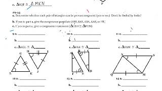 Semester 1 Final Study guide page 6 (Answer key)