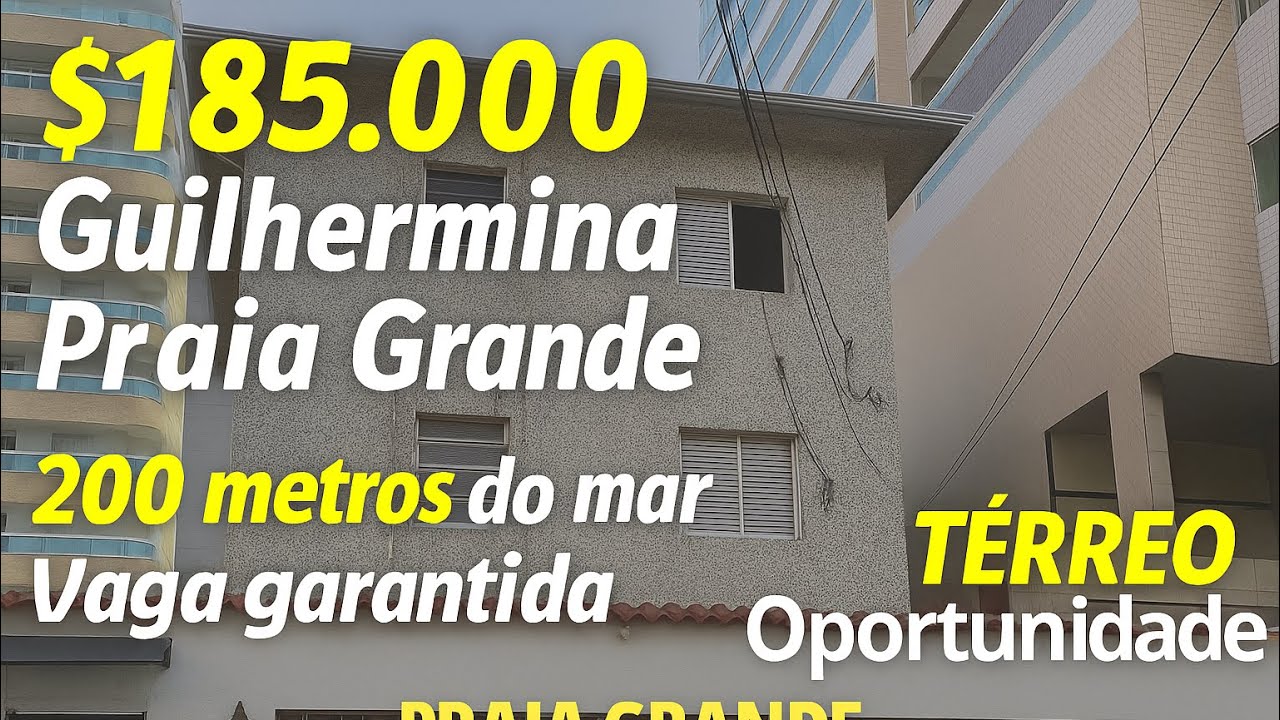 R$185.000 | Kitão Dividido na Guilhermina – Praia Grande/SP | 200m da Praia 🏖️