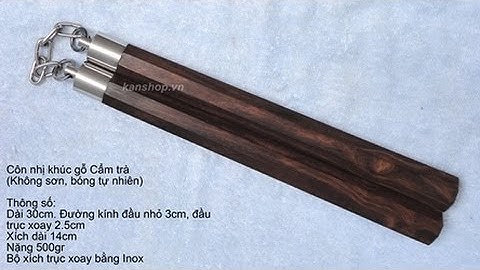 Côn nhị khúc gỗ Cẩm trà (Bóng tự nhiên, không sơn) | 0937008446 | kanshop.vn