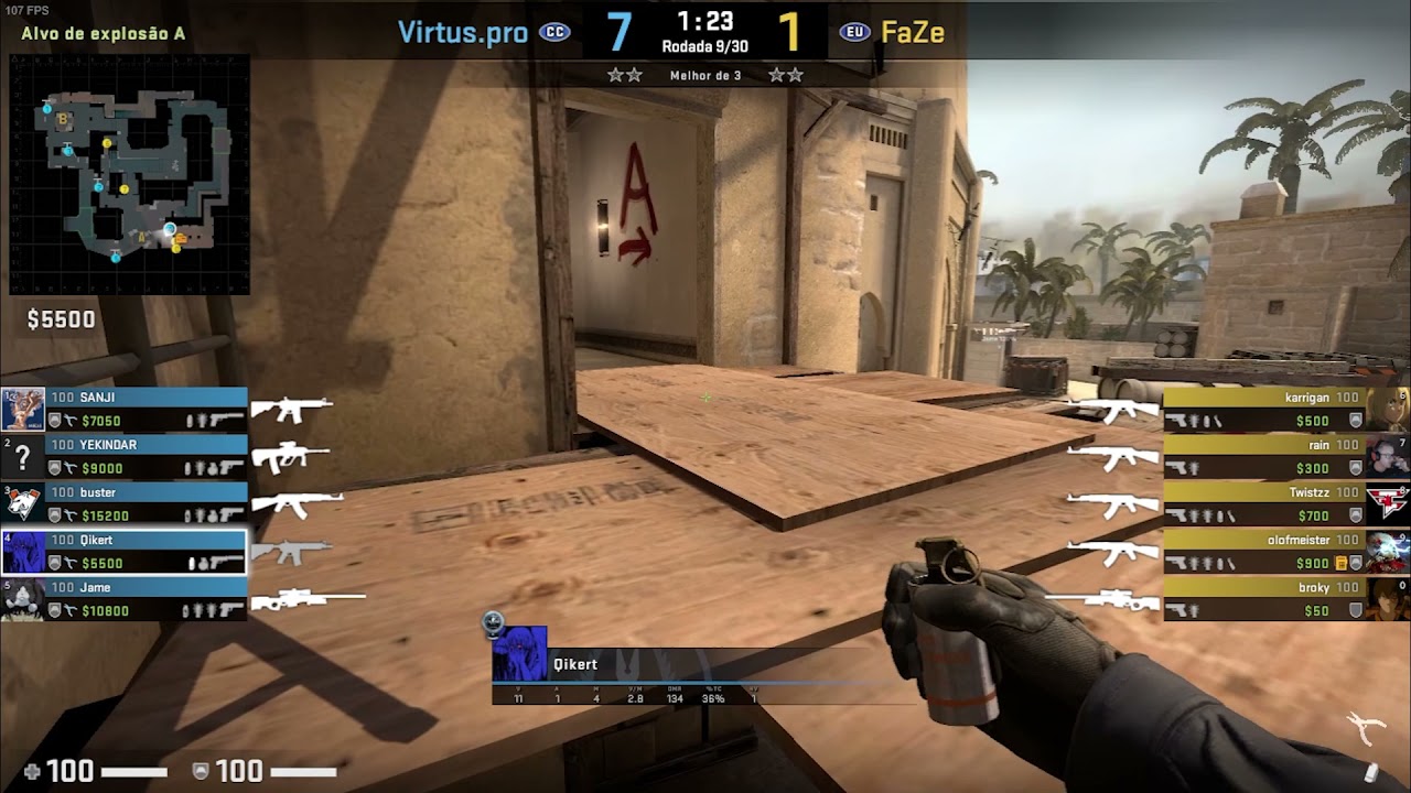 Pov csgo demo Qikert (23/9) Virtus.pro vs Faze - Mirage (Pinnacle Fall Series 08/09/2021)