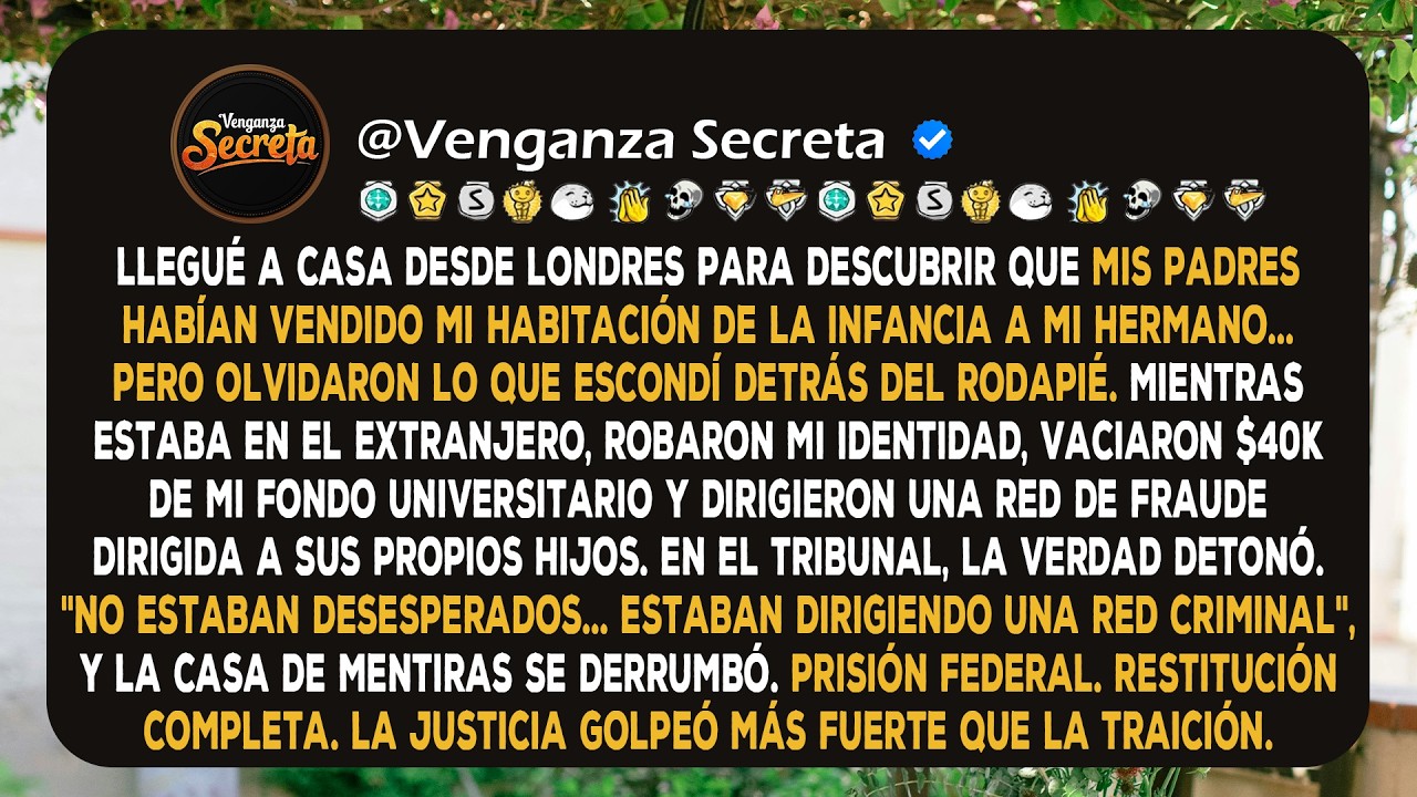 Mis padres vendieron mi habitación mientras yo estaba fuera. Olvidaron un detalle...