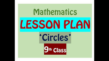 9th CLASS MATHS LESSON PLAN / 