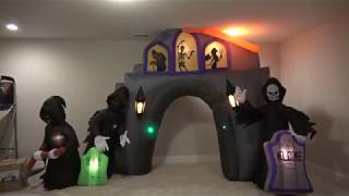 Gemmy Prototype Halloween Animated Archway Airblown Inflatable Scene