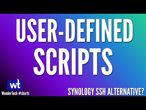 Are User-Defined Scripts an Alternative to SSH on a Synology NAS?