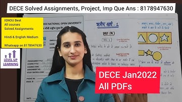 DECE Solved Assignments 2022 All PDFs Level Up Learning Simran Gumber