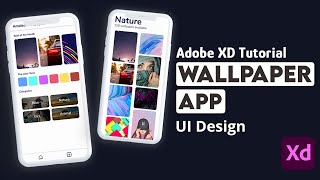 Wallpaper App UI Design XD | Firebase Wallpaper App Android to Adobe XD wallpaper app android studio