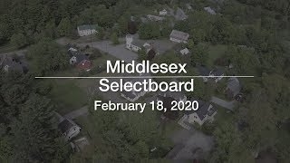 Middlesex Selectboard - February 18, 2020