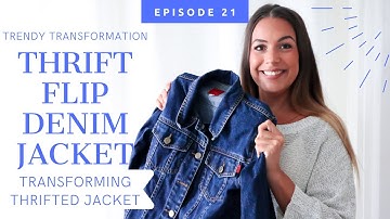 THRIFT FLIP DENIM JACKET | transforming THRIFTED JACKET | TRENDY transformation | CUSTOMIZING DIY