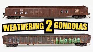 How I Weathered 2 Gondola Wagons - HO Scale