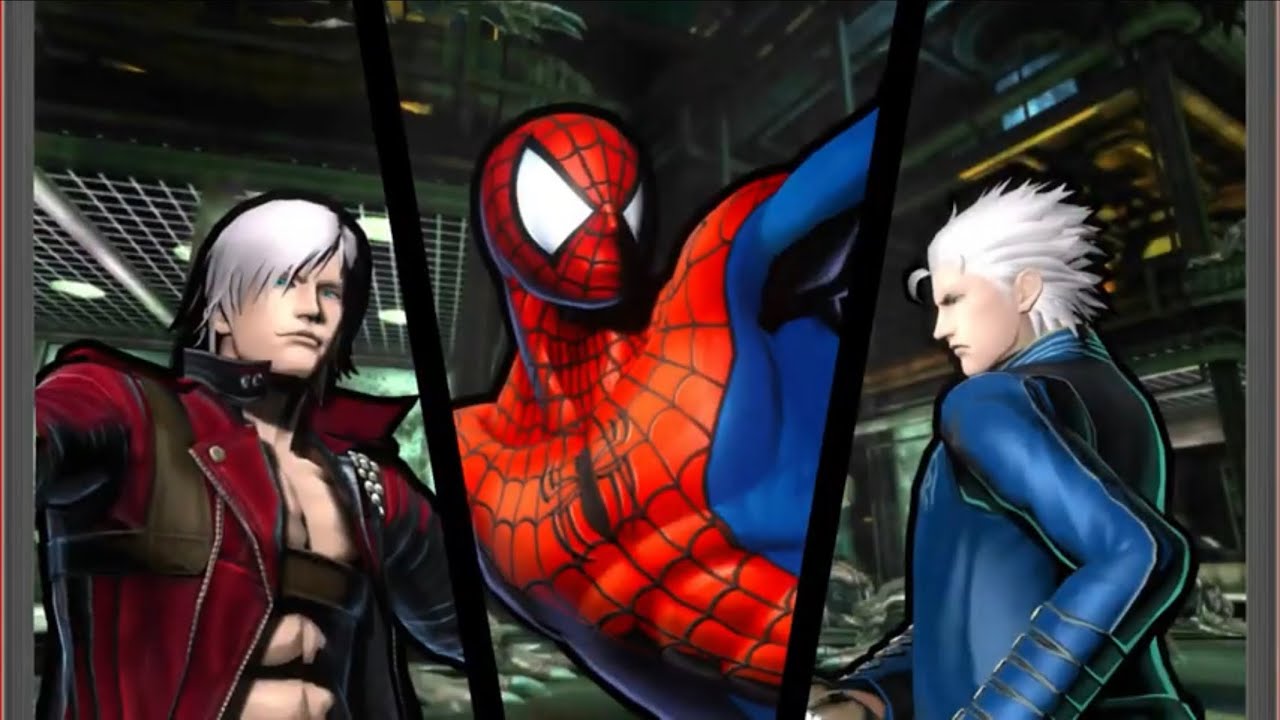 Ultimate Marvel vs Capcom 3: Spider Man, Dante, and Vergil arcade ...