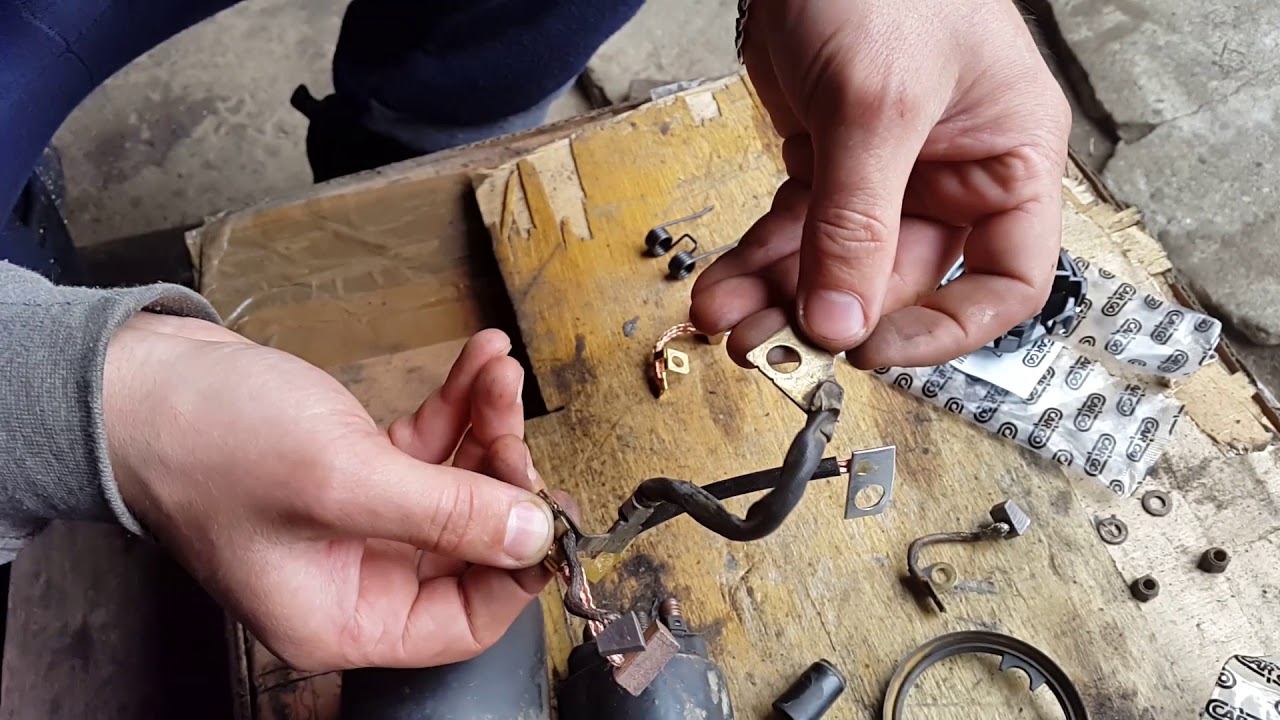 ремонт стартера, замена щеток и щеткодержателя опель кадет, ланос, вектра, нексия