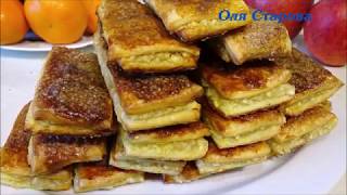 Быстрая, Легкая, Вкусная Выпечка к Чаю / Слоеные Палочки С Яблочной Начинкой! Быстрая, Легкая, Вкусная Выпечка к Чаю / Слоеные Палочки С Яблочной Начинкой!