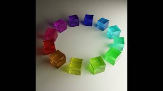 Crystal Cubes Changing Color - Blender Abstract Animation