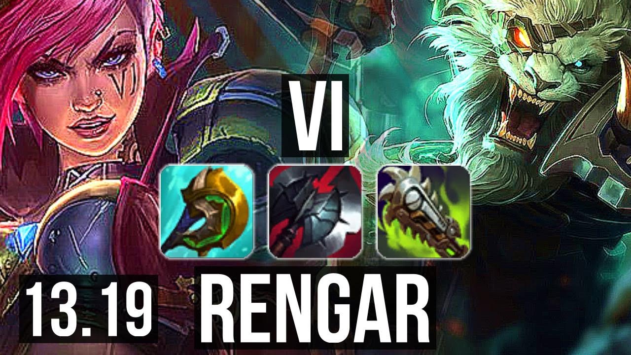 VI vs RENGAR (JNG) | 10/1/8, 66% winrate, Legendary | EUW Master | 13.19