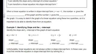 Part 2 Task 2: Slope-Intercept Form