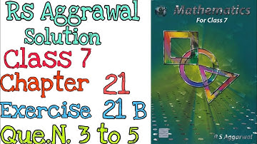 Collection and Organisation of data-Median| Class 7 Exercise 21B Question 3 to 5| Rs Aggarwal|Md Sir