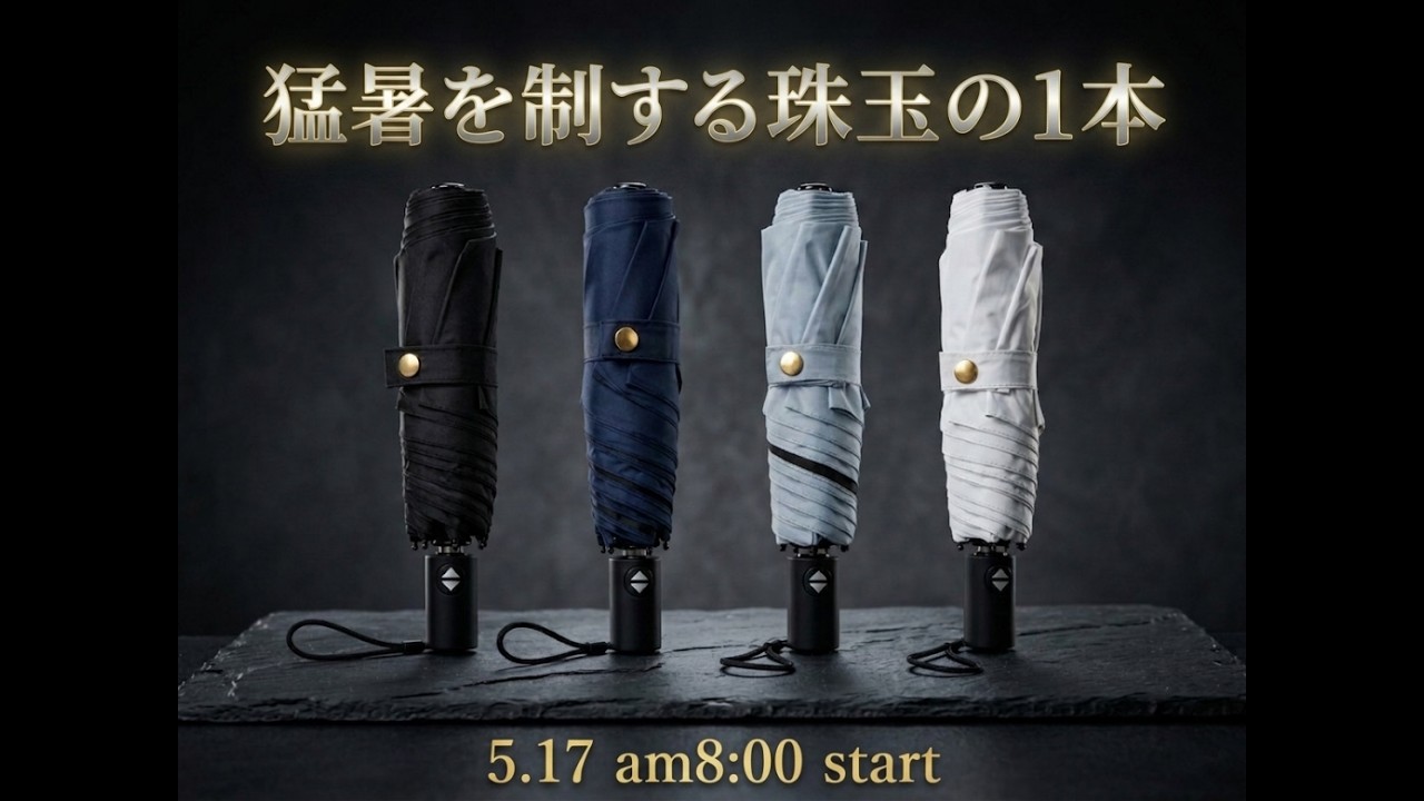 晴雨兼用バリア傘『ZERO-SUN』明日5/17朝8時より販売開始！ - YouTube