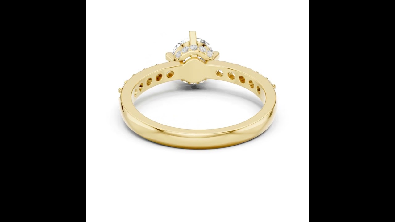 Hidden Halo Round Cut Diamond Ring