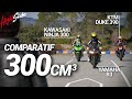 Comparatif 300 cm3 : KTM Duke 390 VS Yamaha R3 VS Kawasaki Ninja 400