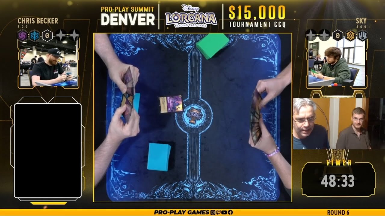Disney Lorcana CCQ Denver Runde 6 - Chris Becker (Ame / Sa) gg. Schuyler "Sky" Duntz (Amb / St)