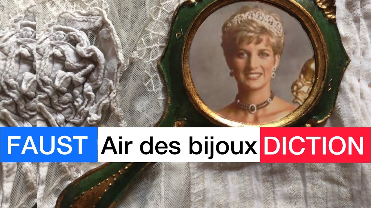 Marguerite Faust JEWEL SONG - french DICTION + guide with score animation