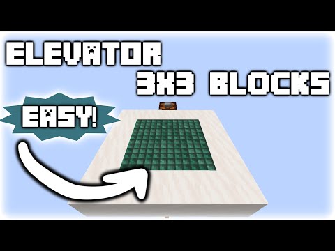 Minecraft Elevator: 3x3 Piston Elevator Honey And Slime Block | 1.17+ Java Edition