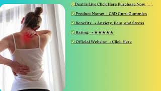 ✅CBD Guru Gummies: Reviews, Benefit, Cost| Must Read To Buy|✅
