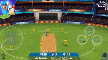 "I Finished the Game with A SIX" All Star Cricket 2 Level 11-15 Gameplay Part 2- (Android & IOS)