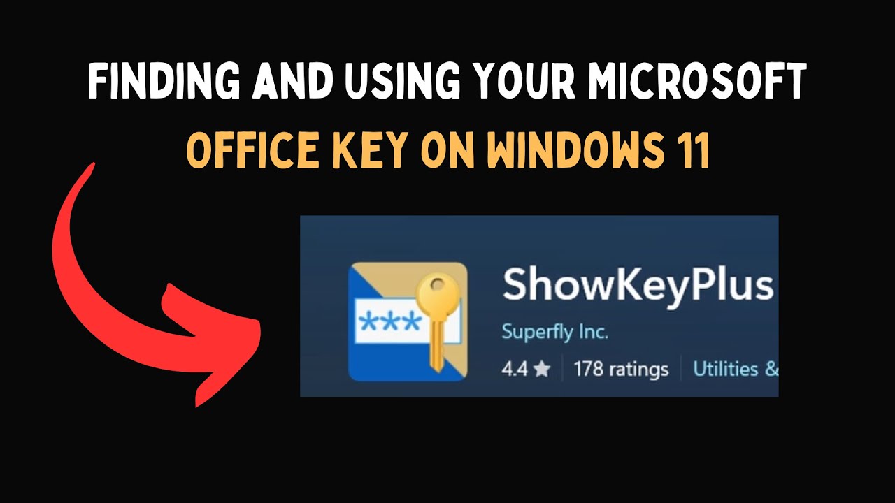 Finding and Using Your Microsoft Office Key on Windows 11 - YouTube