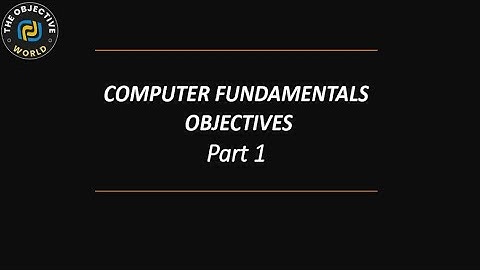 Computer Fundamental based Objectives || Part - 1 #education #computerknowledge