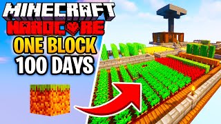 I Survived 100 Days on ONE BLOCK in Minecraft HARDCORE... Here's What Happened screenshot 1