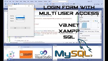 How to create multi user login form in vb.net using Sql server database xampp [Comment for src code]