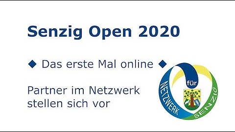 Senzig Open 2020 - Komplettes Video